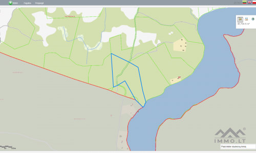 Terrain pour une ferme au bord du lac Makys