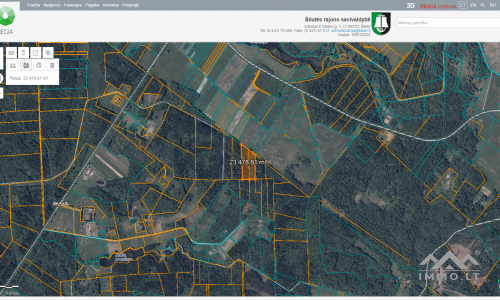 Terrains forestiers dans le district de Šilutė