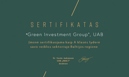 ABALT sertifikatas "Baltic Business Masters 2020"